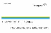 Trockenheit im Thurgau Instrumente und Erfahrungen6372fb25-bd3e-4cbc-b165-a1c9635... · Amt für Umwelt Thurgau M. Baumann, Abt. Wasserbau und Hydrometrie 3 Trockenheit Wasser = beschränkte