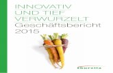 InnovatIv und tIef verwurzelt Geschäftsbericht 2015 · der bio-fachhandel nur 13% zum Markt beiträgt. laut nielsen konnte biotta seinen Marktanteil in der Kategorie frucht- und