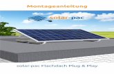 Montageanleitung - solar-pac.de · nfinitum Energie GmbH - hristophstraße 3 - 56 Köln - Tel. 221 55 6 4 2 Aufstellen des Flachdach Montagesystems Stellen Sie das Flachdach Montagesystem