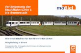 Verlängerung der StadtBahn-Linie 1 bis Sennestadt · Verlängerung der StadtBahn-Linie 1 bis Sennestadt Die Mobilitätslinie für den Bielefelder Süden . Bürgerdialog in Senne