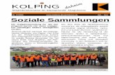 KOLPING fileKOLPING Mitgliederinformation der Kolpingsfamilie Alteglofsheim Die Frühjahrssammlung für das Kol-pingwerk konnte mit vielen engagier-ten freiwilligen Helfern durchgeführt
