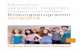 Menschen verstehen, begleiten ... - kolping-ostbayern.de · Kolping-Bildungswerk Ostbayern Menschen verstehen, begleiten, fördern und bilden… Bildungsprogramm 2018/2019