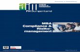 MBA Compliance & Risiko- management - wbsakademie.de · systemen und Risiko Management Prozessen, wird die praktische Anwendung von Risikomanagement vermittelt: Beginnend bei der