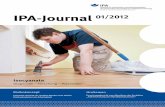 IPA-Journal 01/2012 · Die Professur wurde von der Protein Research Unit Ruhr within Europe (PURE) und den Betreibern des IPA, der Deutschen Ge- setzlichen Unfallversicherung (DGUV)