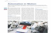 Franz Aschl Automation in Motion Automation in Bewegung · not flexible enough, automated guided vehicle systems (AGV) will be gradu-ally assuming internal transport tasks in the