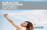 WÄSCHE TROCKNER TUMBLE DRYERS - ebert-service.de · Moreover drum spinning speed automatically adjust to humidity level to optimize drying time. In addition we developed a particularly