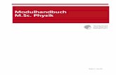 Modulhandbuch M.Sc. Physik - physik.tu-darmstadt.de · Seite 3 von 84 Modulbeschreibung Wahlpflichtbereich Physik: Höhere Theoretische Physik Höhere Quantenmechanik oder Komplexe