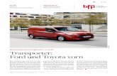 Transporter: Ford und Toyota vorn - fuhrpark.de · bfp Betriebskostenvergleich Transporter 1 -2-2018 1 Betriebskostenvergleich 1-2/2018 Eine wichtige Frage stellt sich vor dem Kauf