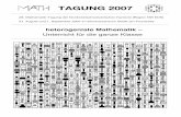 TAGUNG 2007 - wolfsweb multimedia · heterogeniale Mathematik Ð Unterricht f r die ganze Klasse 28. M athem atik-Tagung der No rdwestsch weizerischen Kantone (Region NW E DK) 31.