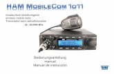 HAM MobileCom-1011 small-Dim Layout 1 · der LCD-Anzeige das Symbol SQ und das aktuelle Level (1-36). SSB Clarifier Zur Feinabstimmung der Sende- / Empfangsfrequenz für USB / LSB