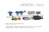 Handbuch AQUATEC AC - aquatec-watermaker.de · 3) Stellen Sie den Produktwasser Dreiwege- Hahn (Nr. 2) auf Testauslauf. 2) auf Testauslauf. 4) Schalten Sie Hochdruckpumpe und anschließend