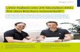 „Wir haben ein 24-Stunden-EKG für den Rücken entwickelt“ · VivaBack-Entwickler Valentin Rosegger im Gespräch Die Österreicher Valentin Rosegger und Dr. Robert Pilacek haben
