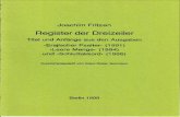 Fritzen - Register der Dreizeiler - 1999.pdf · zusammengestellt von Klaus Dieter Seemann Berlin 1999 . Titel und Anfänge der Dreizeiler Großschreibung — Titel. Kleinschreibung
