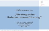 No Slide Title - · PDF fileStrategische Unternehmensführung | Einführung Abteilung für Unternehmensführung und Entrepreneurship (Departement of Management and Entrepreneurship)
