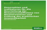 Kennzahlen und Indikatoren für die Beurteilung der ... · In the first step the state of the art of KPIs for the assessment of the resource efficiency and the envi-ronmental impacts