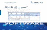 V1670-9 ClarityChrom Benutzerhandbuch DE · 3 Inhaltsverzeichnis KNAUER ClarityChrom, Softwarehandbuch, V1670-11, Version 6.0 Inhaltsverzeichnis Lesen Sie unbedingt zu Ihrer eigenen