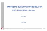 Mehrprozessorarchitekturen - cs.fau.de · 12.07.2004 Arian Bär 2 Gliederung 1. Einleitung 2. Symmetrische Multiprozessoren (SMP) Allgemeines Architektur 3. Speicherarchitekturen