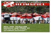 INHALTasvfussball.de/wp-content/uploads/2016/10/Stadionheft-vs.-TV-Nellingen-II.pdf · Impressum 26 INHALT VORWORT ASV Aichwald | 1 Liebe Aichwalder Fußballfreunde, werte Gäste,