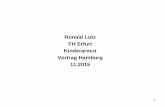 Ronald Lutz FH Erfurt Kinderarmut Vortrag Hamburg 11 · Studien von IMK und ZEW, 117/2015. iaq report 2015-04. 8 • Konsequenzen: Armutsgefährdung in Deutschland • Armut ist extreme