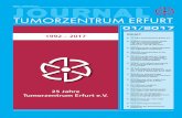 I SN 186 -29 X JOURNAL - tumorzentrum-erfurt.detumorzentrum-erfurt.de/tz/pdf/TZ_Journal_1_2017.pdf · JOURNAL TUMORZENTRUM ERFURT INHALT Seite 3 n 25 Jahre Tumorzentrum Erfurt e.V.