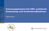 Immunsuppressiva bei CED: praktische Anwendung und ... · Folie 3 Titel Gerner Pädiatrische Endoskopie - In England Standard bei Erstdiagnose Morbus Crohn bei Kindern - In Deutschland