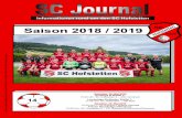 Informationen rund um den SC Hofstetten · SC JOURNAL 2018/2019 · 31. JAHRGANG Liebe Fußballfreunde! Wir dürfen Sie alle zu unseren Heimspielen des SC Hofstetten recht herzlich