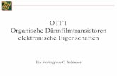 OTFT Organische D¼nnfilmtransistoren elektronische ... œberblick: 1. MOSFET 2. Strom - Spannungs