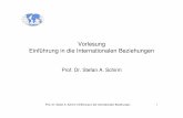 Vorlesung Einführung in die Internationalen Beziehungen · Prof. Dr. Stefan A. Schirm: Einführung in die Internationalen Beziehungen 3 • Methodik • Vergleich historischer Ereignisse