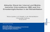 Aktueller Stand der Internet und Mobile- basierten ... · Internetbasierte kognitiv-behaviorale Behandlungsansätze: State of the Art und Einsatzmöglichkeiten in der Rehabilitation