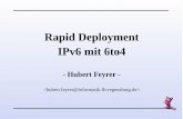 Rapid Deployment IPv6 mit 6to4 - fehu.orgfehu.org/~feyrer/IPv6/GUUG2002-6to4-folien.pdfRapid Deployment von IPv6 mit 6to4 Hubert Feyrer
