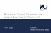 Elektrolyse an Wasserstofftankstellen eine geeignete ... · 2 | Reiner Lemoine Institut – Jahreskonferenz Power to Gas 2017 Agenda 1 2 3 Sind Wasserstofftankstellen relevant für