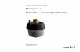 Pumpe GZ Betriebs- / Montageanleitung · Kennlinien zu Förderhöhe, NPSH erf., Wirkungsgrad und Leistungsbedarf Gesamtzeichnung1) Beschreibung der Pumpe in Schnittdarstellung ...