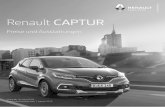 Renault CAPTUR · 3 Die wichtigsten Ausstattungsmerkmale LIFE • ABS, ESP, 4 Airbags • Elektrisch einstell- und beheizbare Außenspiegel • Elektrische Fensterheber vorne und