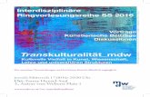 kulturalität mdw - performingtranslation.files.wordpress.com · 6. April 2016 Sammeln, Bewahren, Transformieren Vortrag: Gerda Lechleitner (Wien) Zum Konzept der Transkulturalität