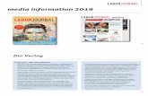 media information 2019 - laborjournal.de · journal onlinezu lesen. Hier kann man sich die Zeit zwischen zwei Laborjournal-Ausgaben mit aktuellen Artikeln und Kommentaren etwas verkürzen.
