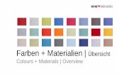 Farben + Materialien | Übersicht · Inhalt Content Farben + Materialien Colours + Materials WINI bietet Ihnen alle Möglichkeiten, Ihr Büro in Farbe und Material so zu gestalten,