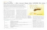pRAxIs BeeTraffic – die neue App des VDRB für das ... · ein Protokoll für jeden imker am Jahresende, was schon fast einer Bestandeskontrolle entspräche; oder die Visualisierung
