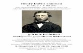 Henry David Thoreau - bartolf.info - Plakat.pdf · Henry David Thoreau 12. Juli 1817 -6. Mai 1862 Zum zweihundertjährigen Geburtstag des Autors von „Über die Pflicht zum zivilen