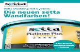 setta Logo 4c cmyk Volle Deckung mit System: Die neuen ... · setta Star rapid STUMPFMATT Lösemittelfreie Einschicht-Latexfarbe für innen, emissionsminimiert, löse-mittel- und