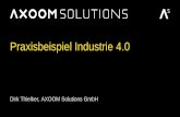Praxisbeispiel Industrie 4 · Das AXOOM Eco-System 21.02.2018 4 > Entwickelt seit 2012 Produkte und Lösungen im Bereich Industrie 4.0 > Beratungspartner für Entwicklung „digitaler“