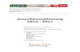 Investitionsplanung 2013 - 2017 - Berlin.de · 38 10 716 03 Skatertrapez LP Wartenberg 200 0 50 150 38 10 716 04 Sanierung Dorfteich Wartenberg 100 0 100 38 10 716 05 Bau einer Grünanlage