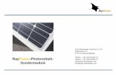 RayPower-Photovoltaik- Sondermodule · RayPower-Solarmodule Flexibel – leicht – dünn – farbig Größe und Geometrie nahezu frei wählbar Auf manchen Bildern sind noch „normale“
