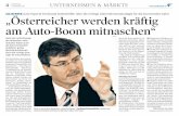 ZULIEFERER „Österreicher werden kräftig am Auto-Boom ...hk0378/publikationen/2011/20110104_Wirtschafts...tor der Kneissl Star Lounge in Innsbruck ei-nen Besuch abstattete, soll