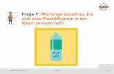 Frage 1: Wie lange dauert es, bis sich eine Plastikflasche ... · entstehen Biogas und Kompost. Aus Biogas wird Strom für viele Münchner Haushalte. Übrig bleibt Kompost, der als