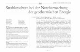 GEOTHERMISCHE ENERGIE Strahlenschutz bei der ... · Deutschland bisher 55 t radioaktiv belasteter Materialien mit einer beurteilungsrelevanten Gesamtaktivität von 10 GBq angefallen.
