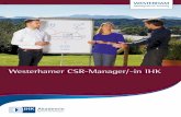 Westerhamer CSR-Manager/-in IHK - bihk.de · Liebe Leserin, lieber Leser, in den letzten Jahren gewinnt das Thema Corporate Social Responsibility, kurz CSR, also Nachhaltiges Management