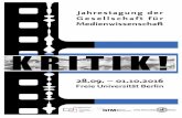 gfm2016 programm finale arbeitsversion JS · Philipp Blum Experimentelle Doku-Fiktionen als ästhetische Kritik einer ﬁlmischen Gattungsbinarität 2.4 (Selbst-)Inszenierungen des/der