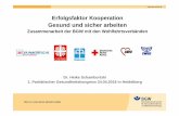 Gesund und sicher arbeiten - paritaet-bw.de ·  Kooperationen zwischen Verbänden und BGW stellen ein geeignetes Vorgehen dar, um Sicherheit und Gesundheit in den Mitglieds-