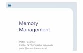 Memory Management - ti.tuwien.ac.at · Fixed Partitioning • Unterteilung des Hauptspeichers in nicht überlappende Teile • Prozesse, die kleiner gleich einer Partition sind, können