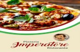 Imperatore · Pizza „Standard“ (Holzofen) klein (28 cm) groß (34 cm) 1001 PIZZABROT A 2,70 € 4,00 € auf Wunsch mit Knoblauch 1002 PIZZABROTA, G 3,10 € 4,90 €